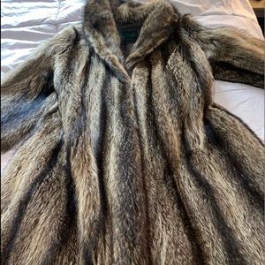 Full length raccoon real fur
